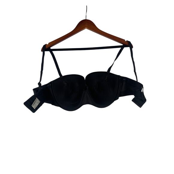 Maidenform Bra 42C Black Full Coverage Strapless Underwire 5 way Lined - Picture 2 of 5